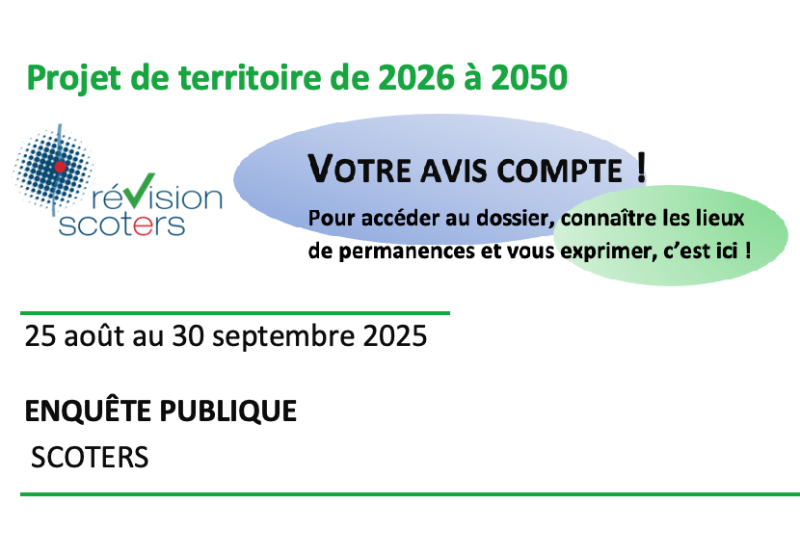 Projet de territoire de 2026 à 2050 - Avis d’enquête publique sur le SCOTERS révisé