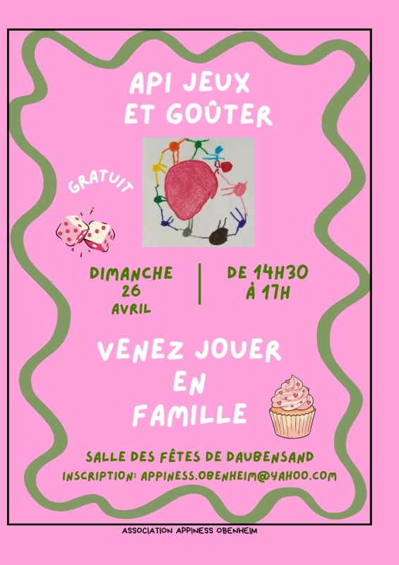 Api jeux et goûter : venez jouer en famille !