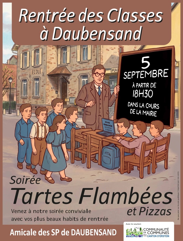 Soirée Tartes flambées amicale des sapeurs pompiers le 05 septembre 2026 à partir de 18 h 30